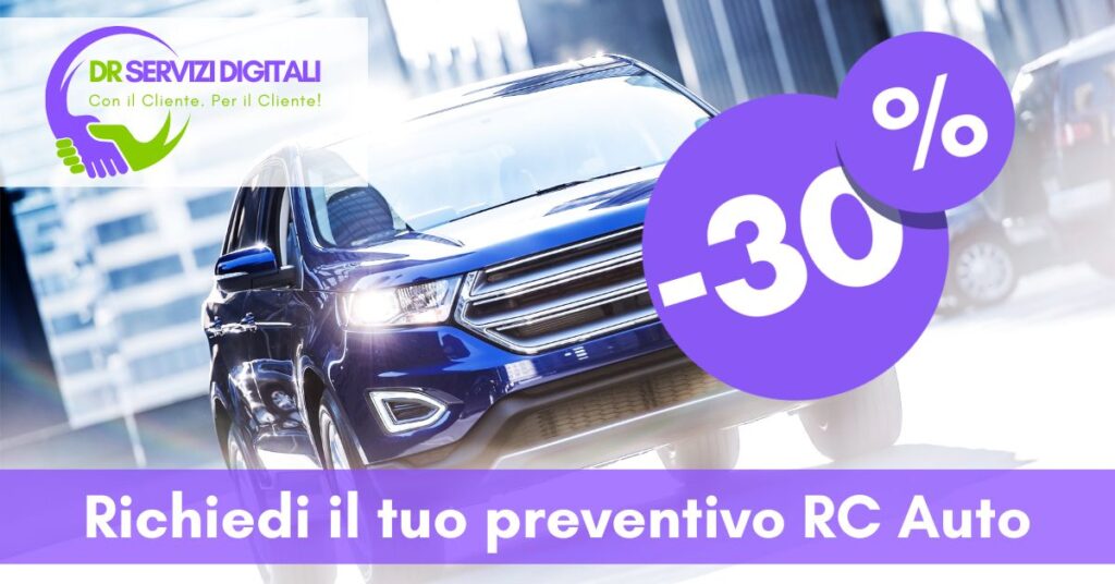 Richiedi gratuitamente il tuo preventivo RC Auto grazie a DR SERVIZI DIGITALI